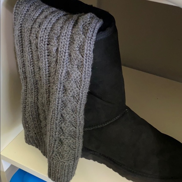 Ugg Boots Size 8 Black Suede - Picture 4 of 4